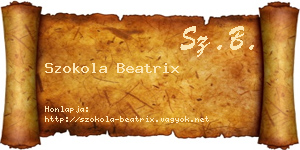 Szokola Beatrix névjegykártya